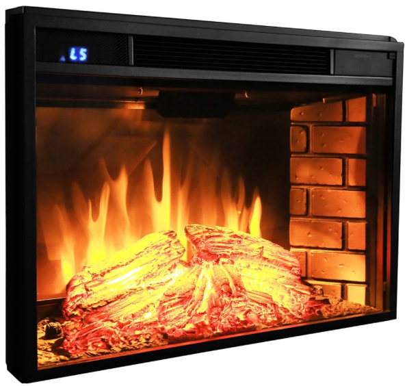 AKDY 28-in Black Electric Firebox Fireplace Heater Insert W:Remote Azfl-EF05-28r - side